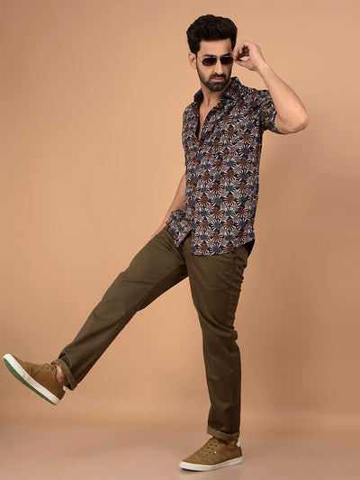 Multi-Color Floral Print Shirt-Men Shirts-Crimsoune Club