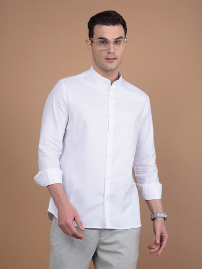 White 100% Cotton Knitted Shirt