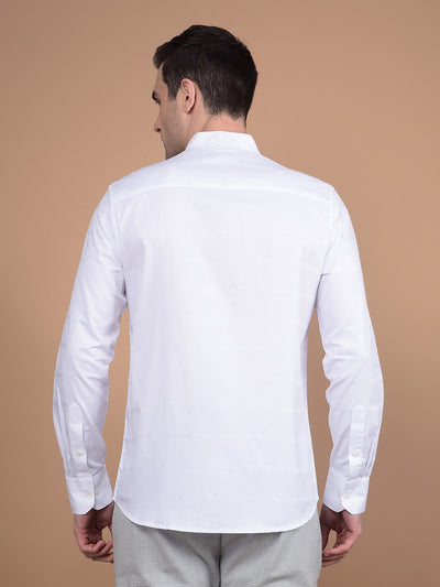 White 100% Cotton Knitted Shirt