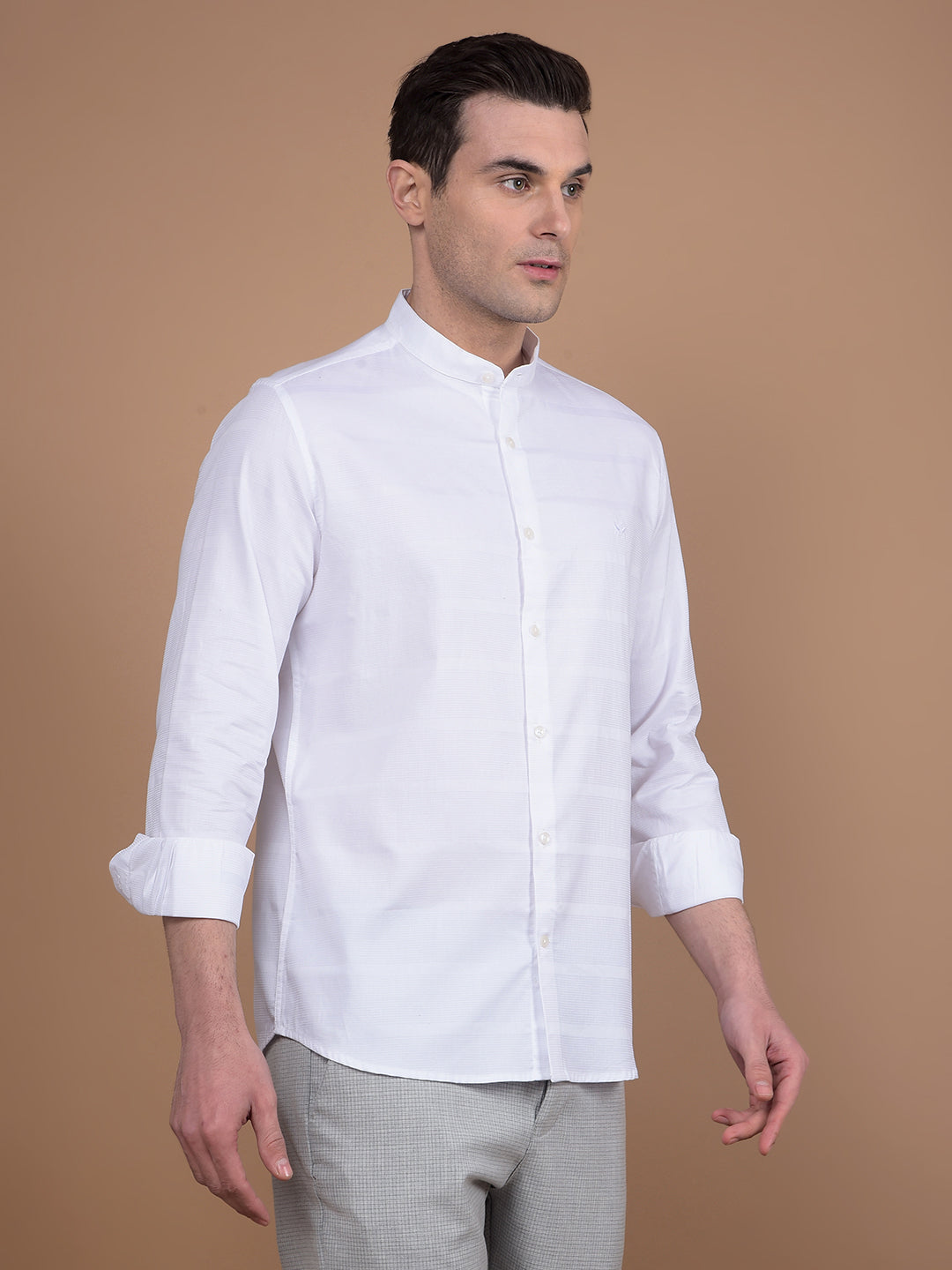 White 100% Cotton Knitted Shirt