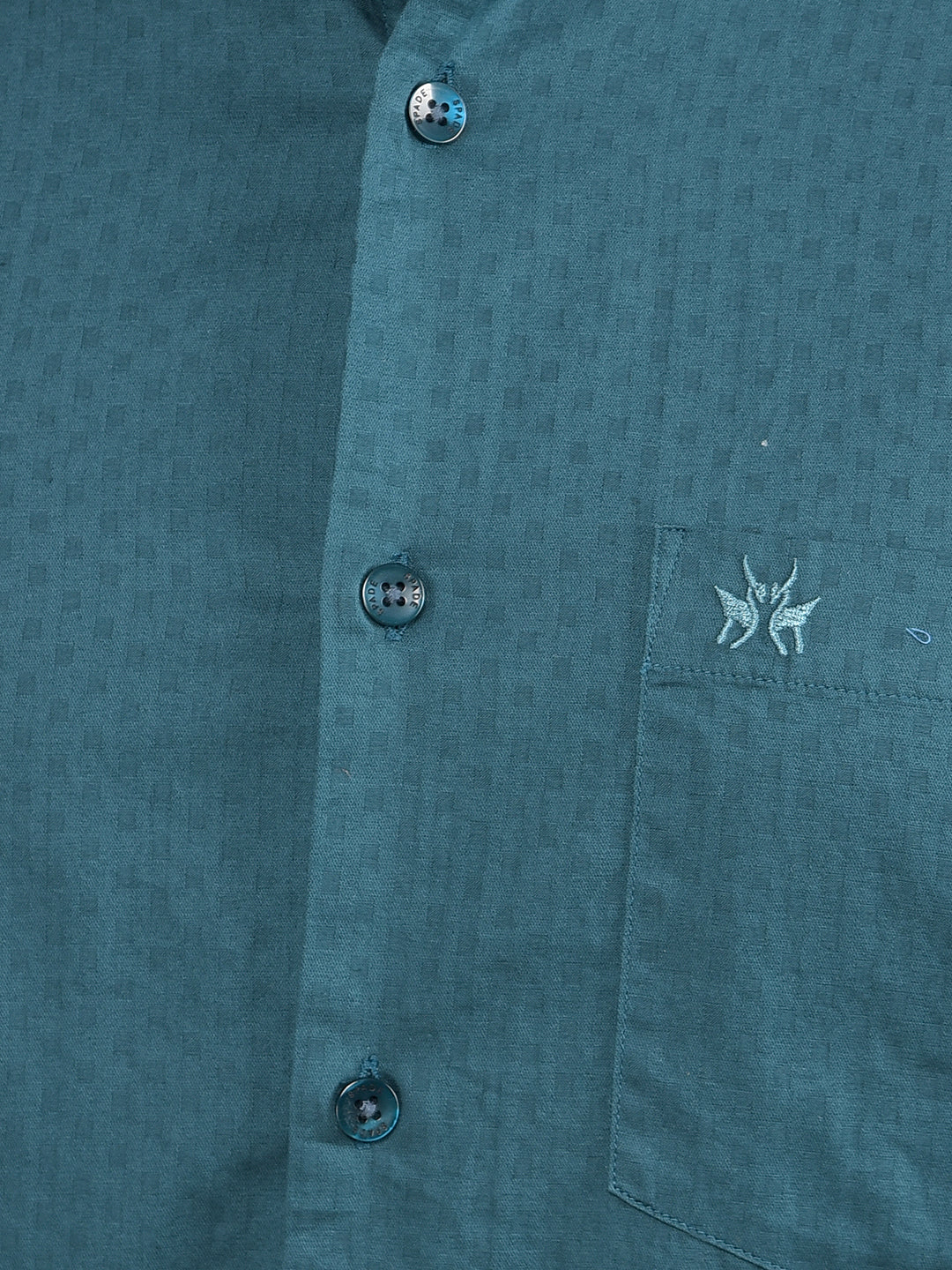 Green Printed 100% Cotton Shirt-Men Shirts-Crimsoune Club