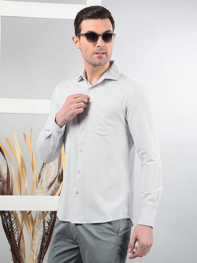 Grey Printed Shirt-Men Shirts-Crimsoune Club