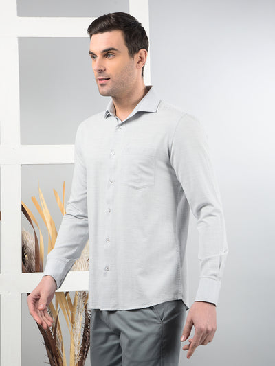 Grey Printed Shirt-Men Shirts-Crimsoune Club