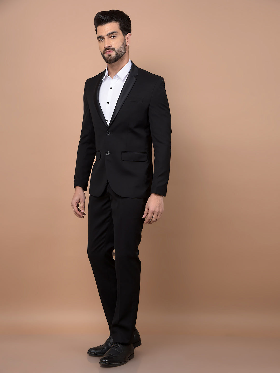 Black 2 Pieces Suit-Men Suits-Crimsoune Club