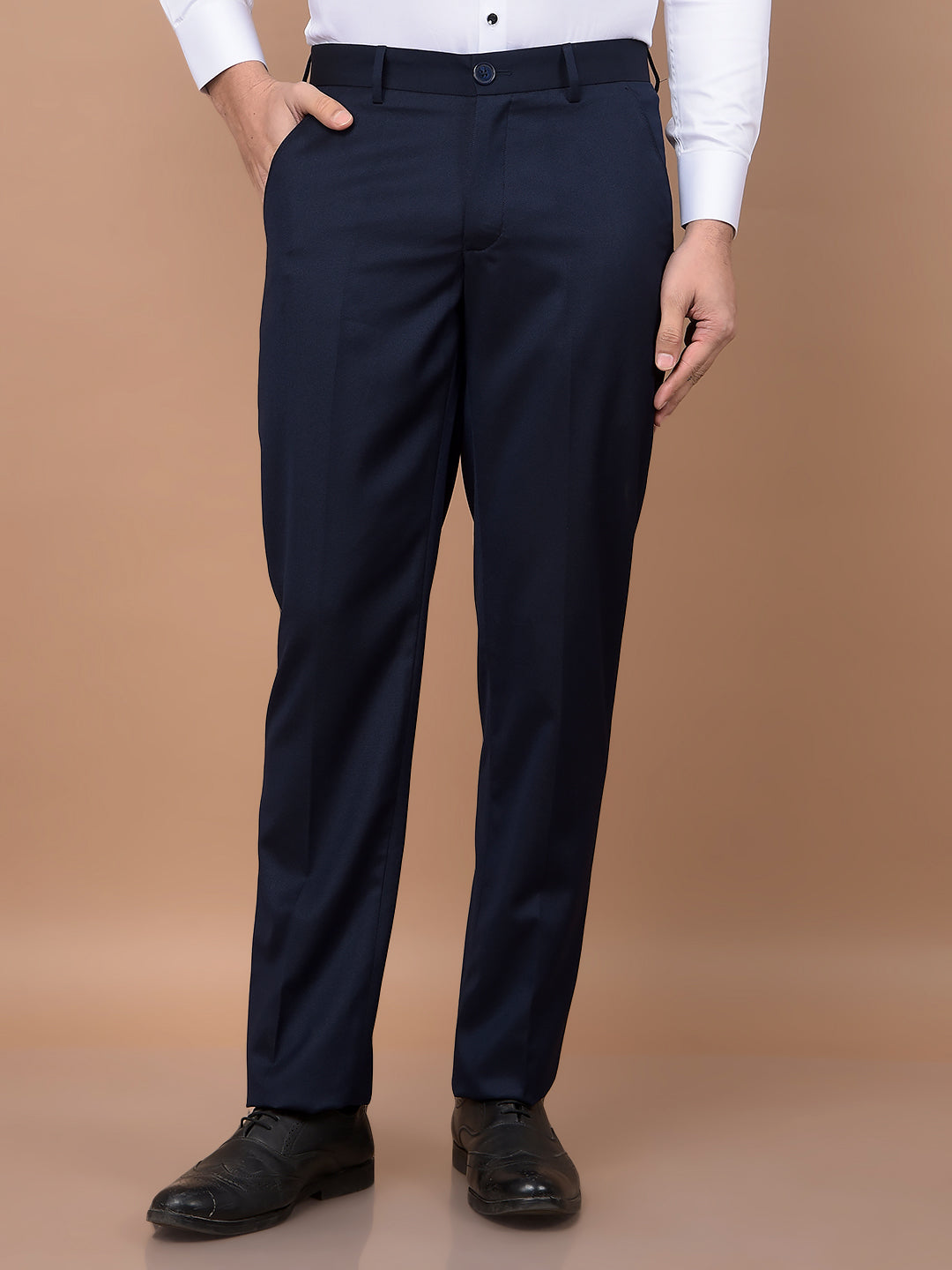 Navy Blue 2 Pieces Suit-Men Suits-Crimsoune Club