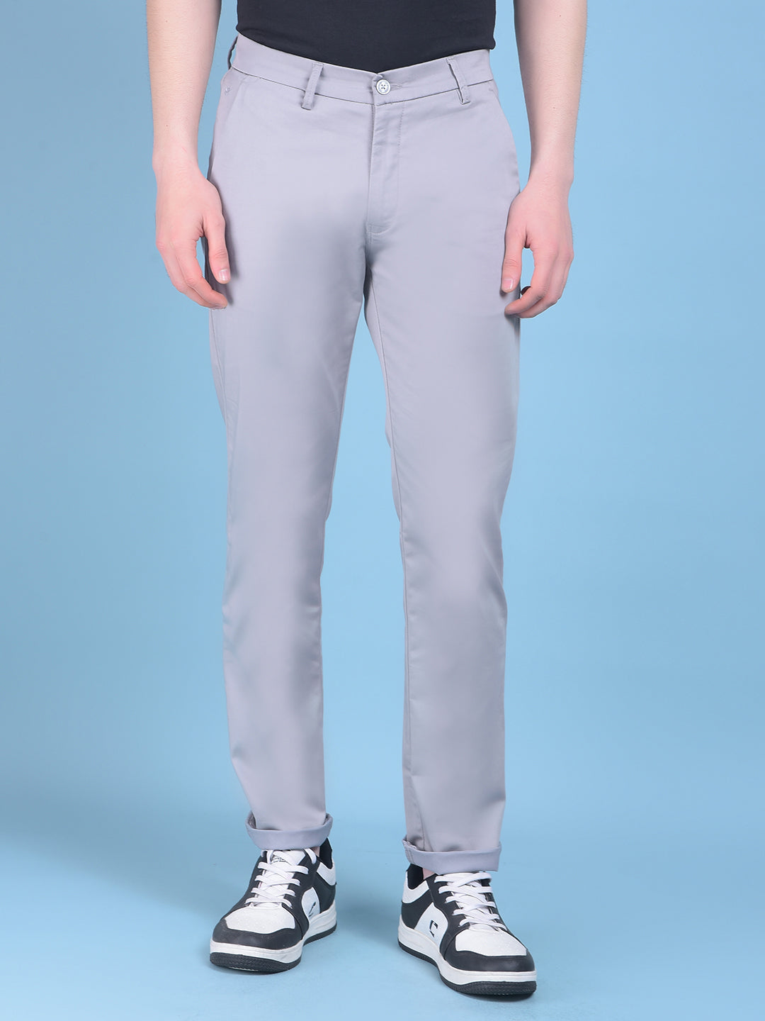 Grey Trousers-Men Trousers-Crimsoune Club