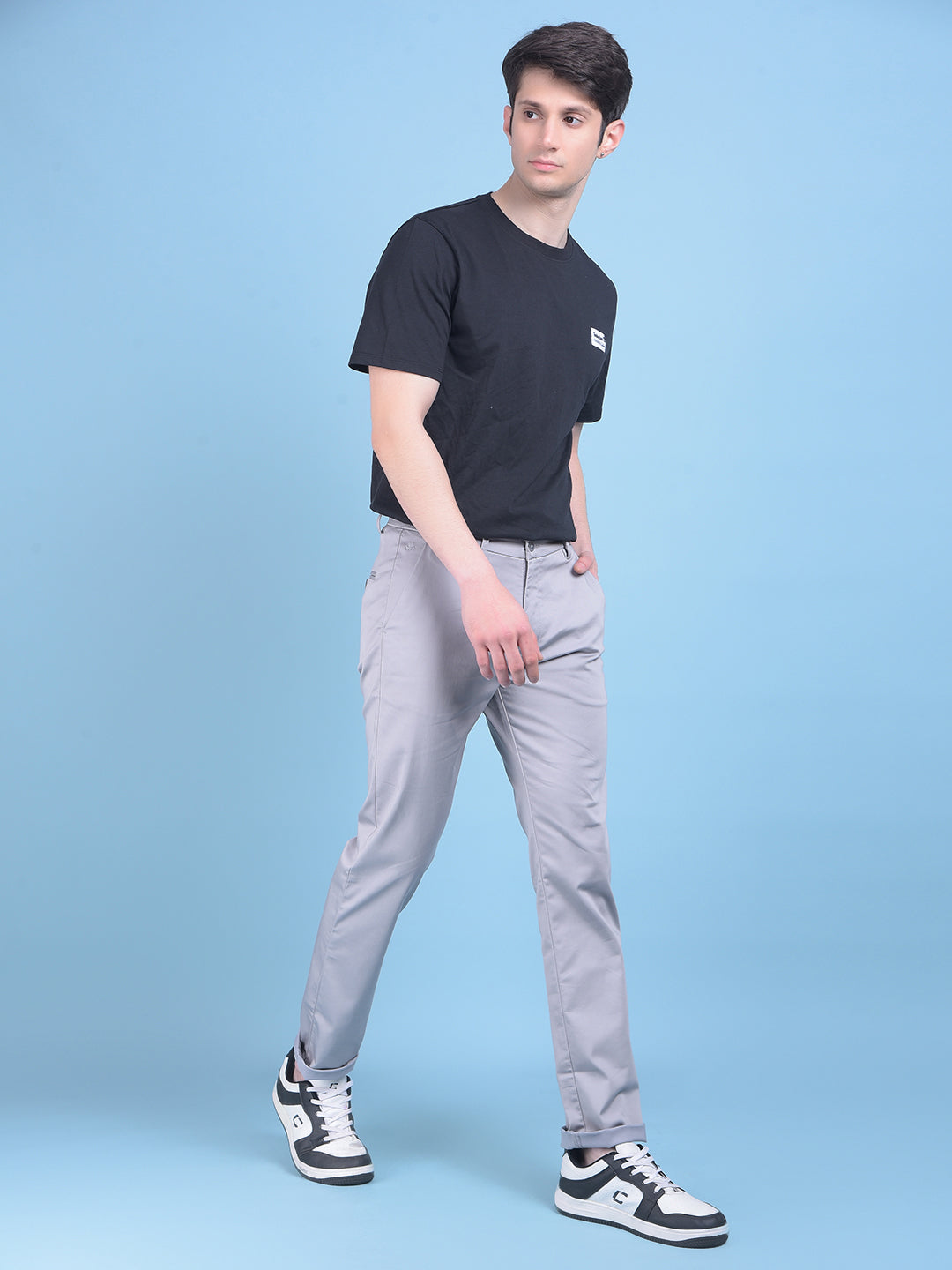 Grey Trousers-Men Trousers-Crimsoune Club