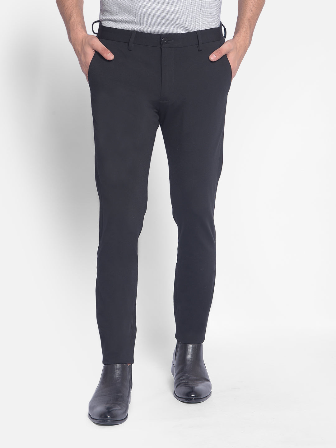 Black Trousers-Men Trousers-Crimsoune Club