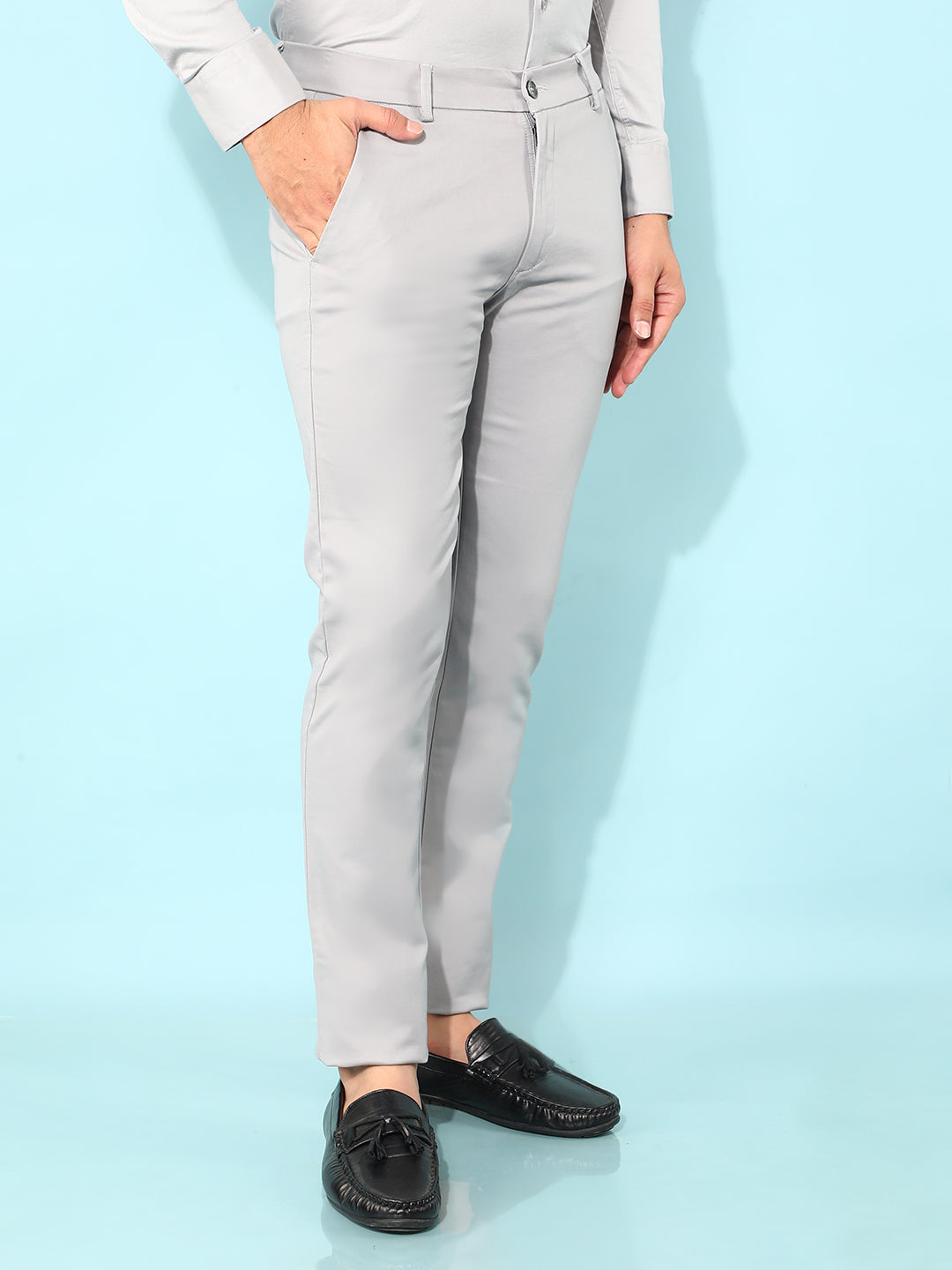 Grey Trousers-Men Trousers-Crimsoune Club