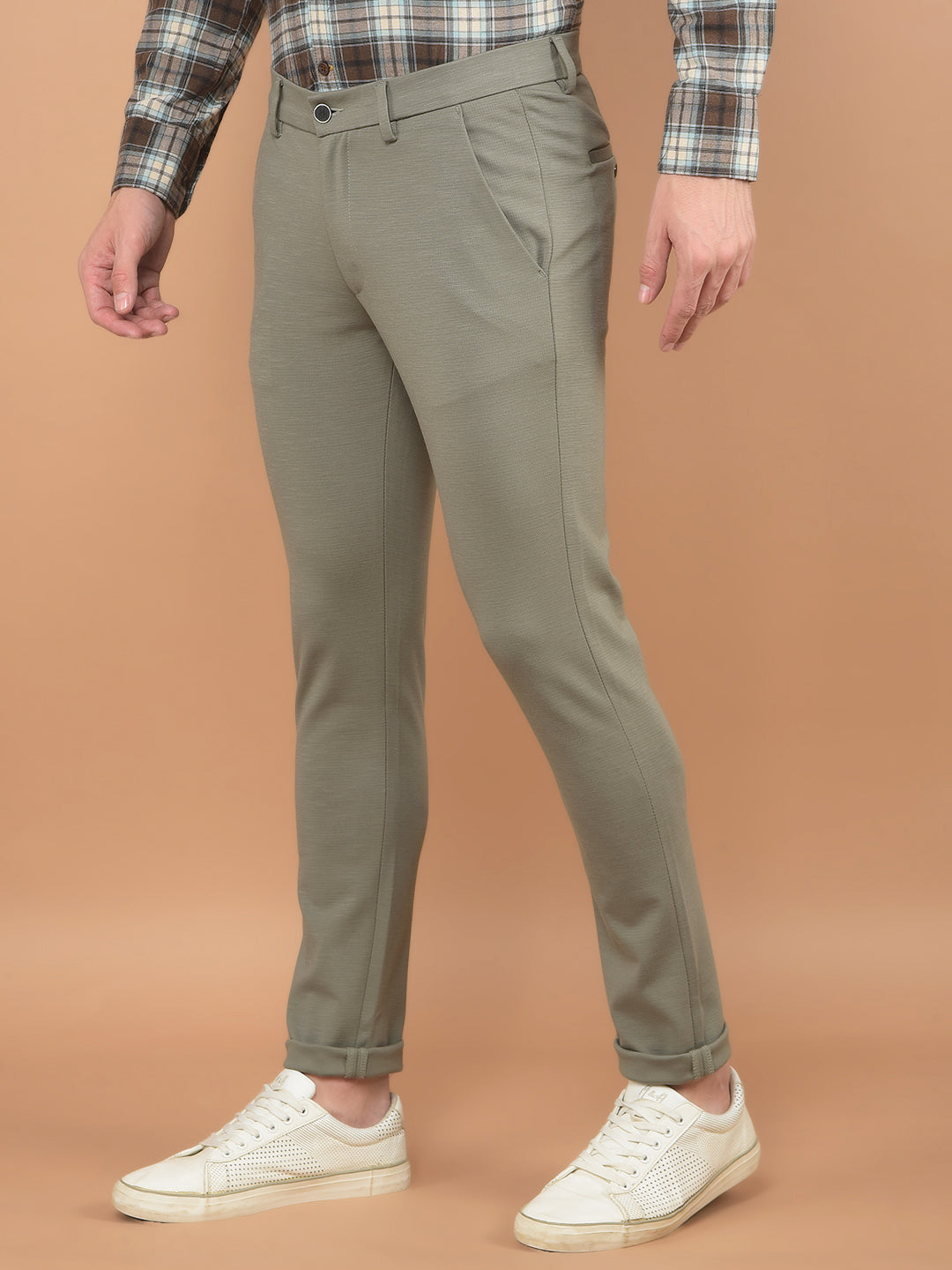 Grey Stretchable Trousers-Men Trousers-Crimsoune Club