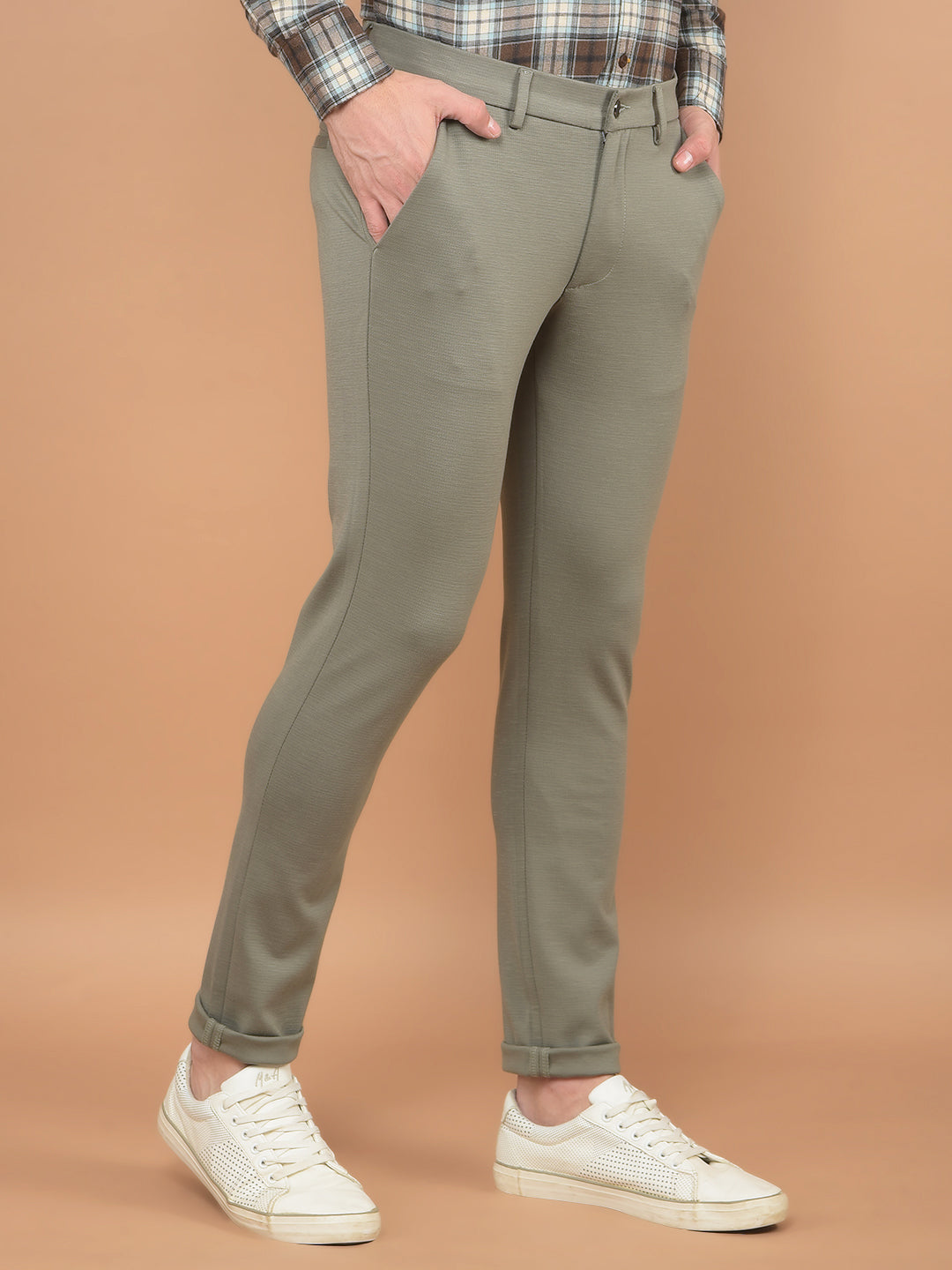 Grey Stretchable Trousers-Men Trousers-Crimsoune Club