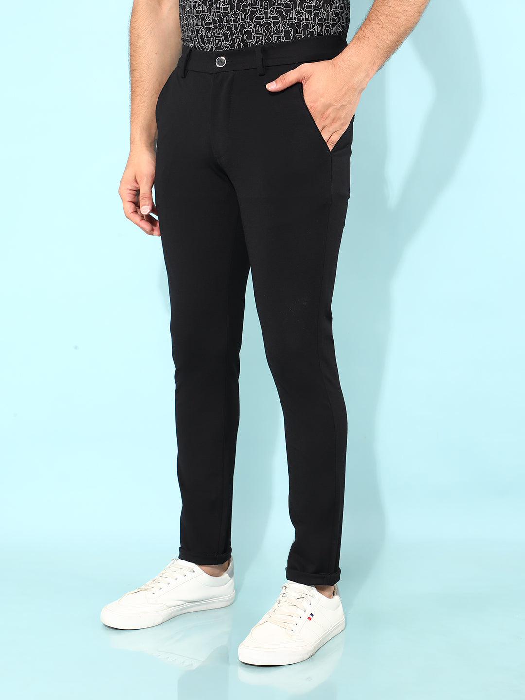 Black Trousers-Men Trousers-Crimsoune Club