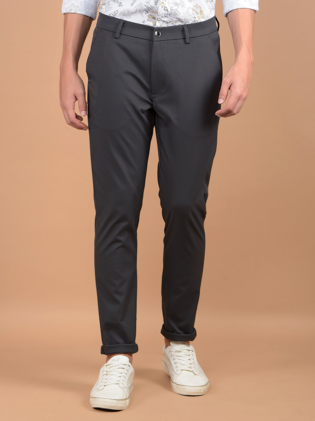 Grey Trousers-Men Trousers-Crimsoune Club