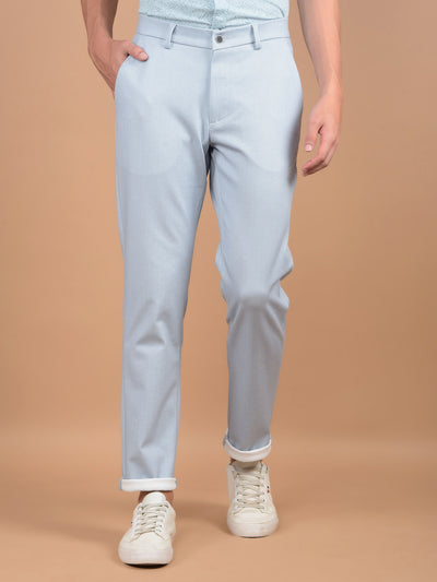 Blue Knitted Trousers-Men Trousers-Crimsoune Club