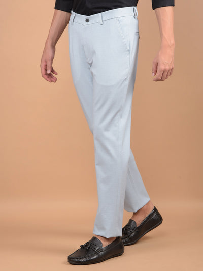 Blue Knitted Trousers-Men Trousers-Crimsoune Club