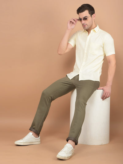 Khaki Trousers-Men Trousers-Crimsoune Club