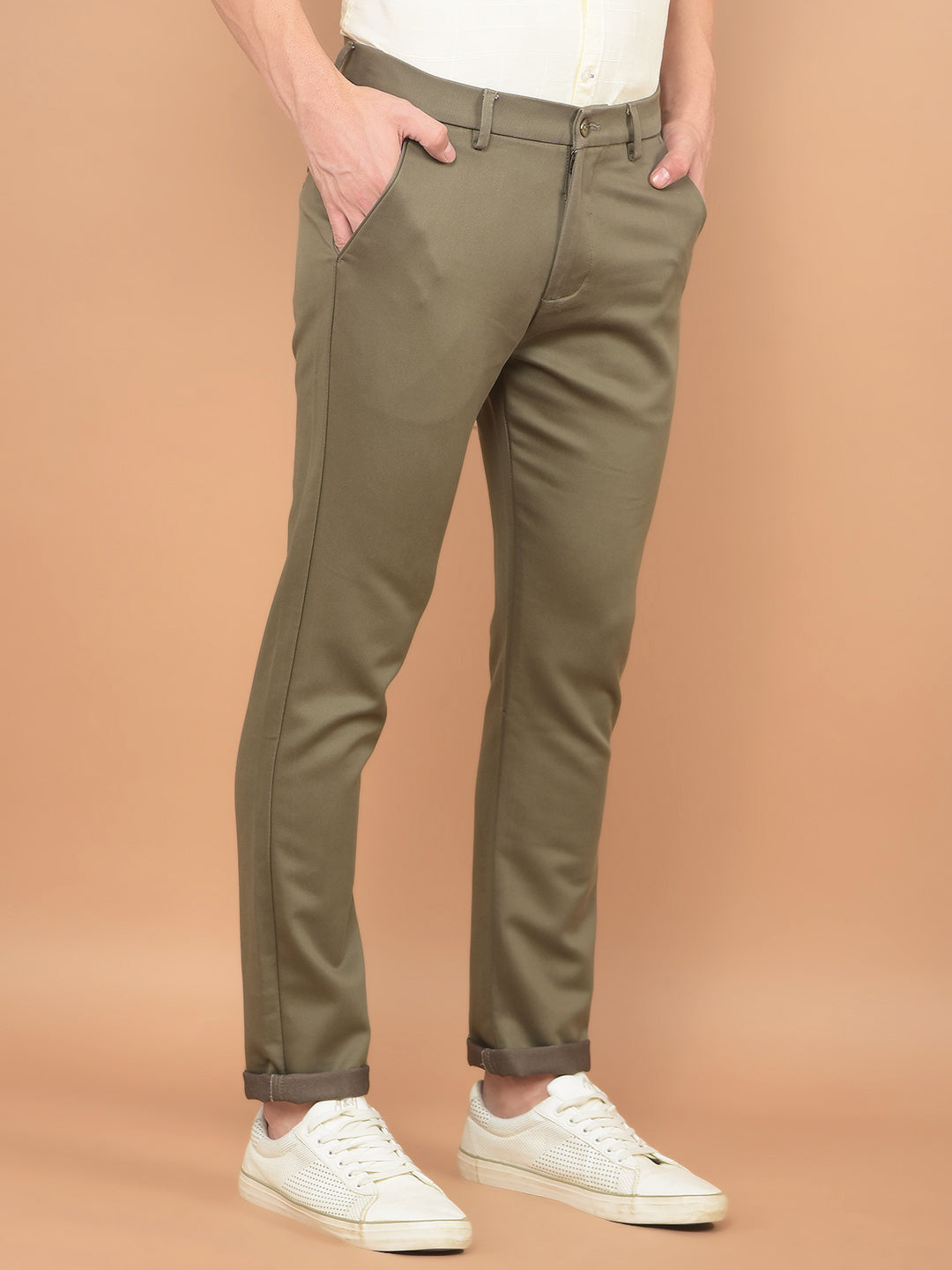 Khaki Trousers-Men Trousers-Crimsoune Club