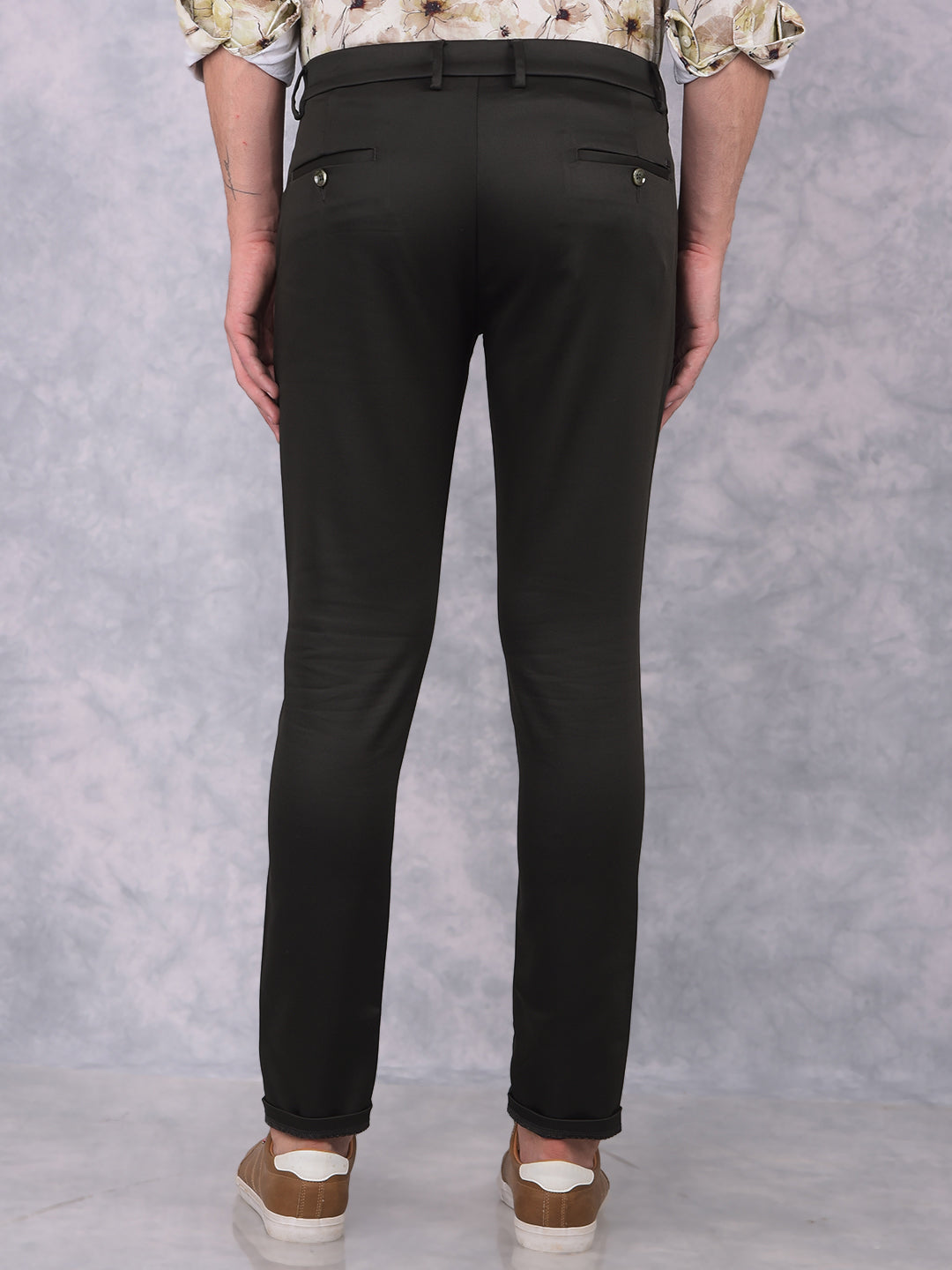 Olive Trousers-Men Trousers-Crimsoune Club