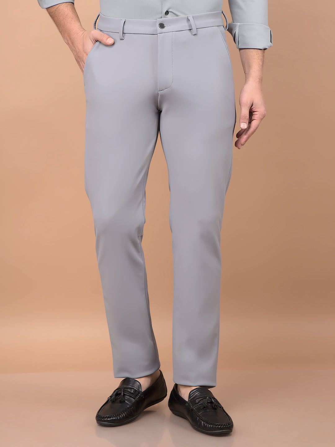 Grey Knitted Trousers