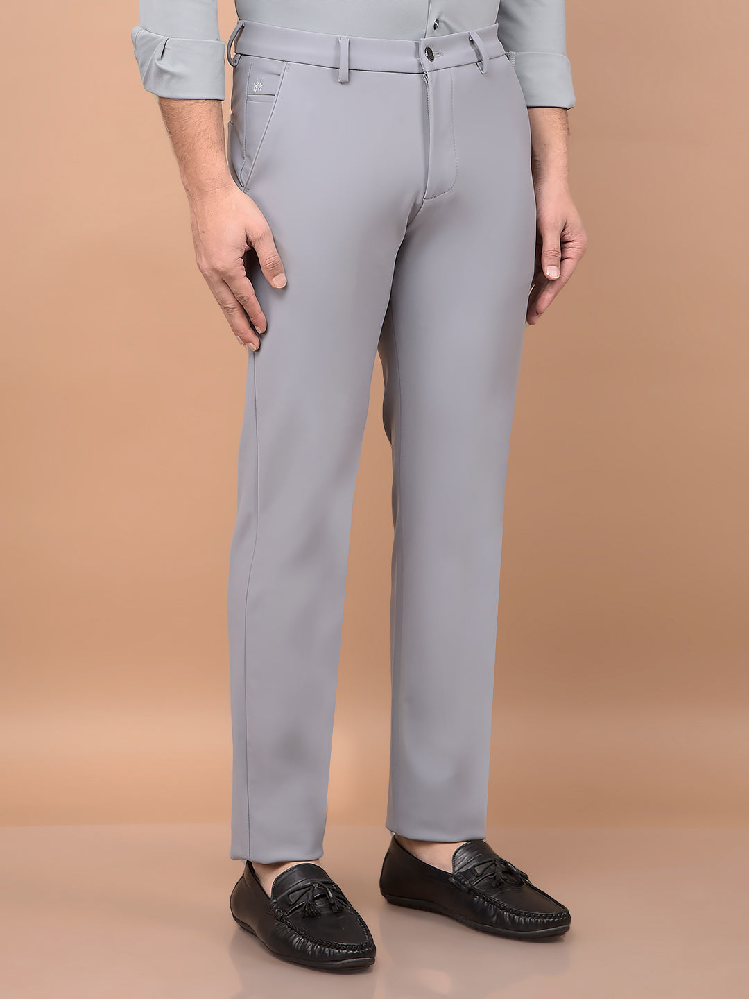 Grey Knitted Trousers