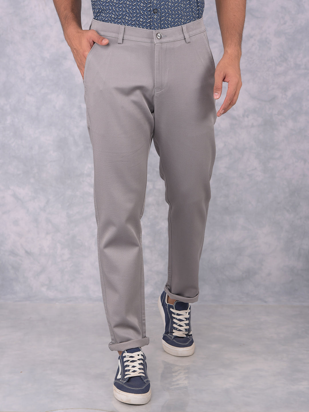 Grey Trousers-Men Trousers-Crimsoune Club