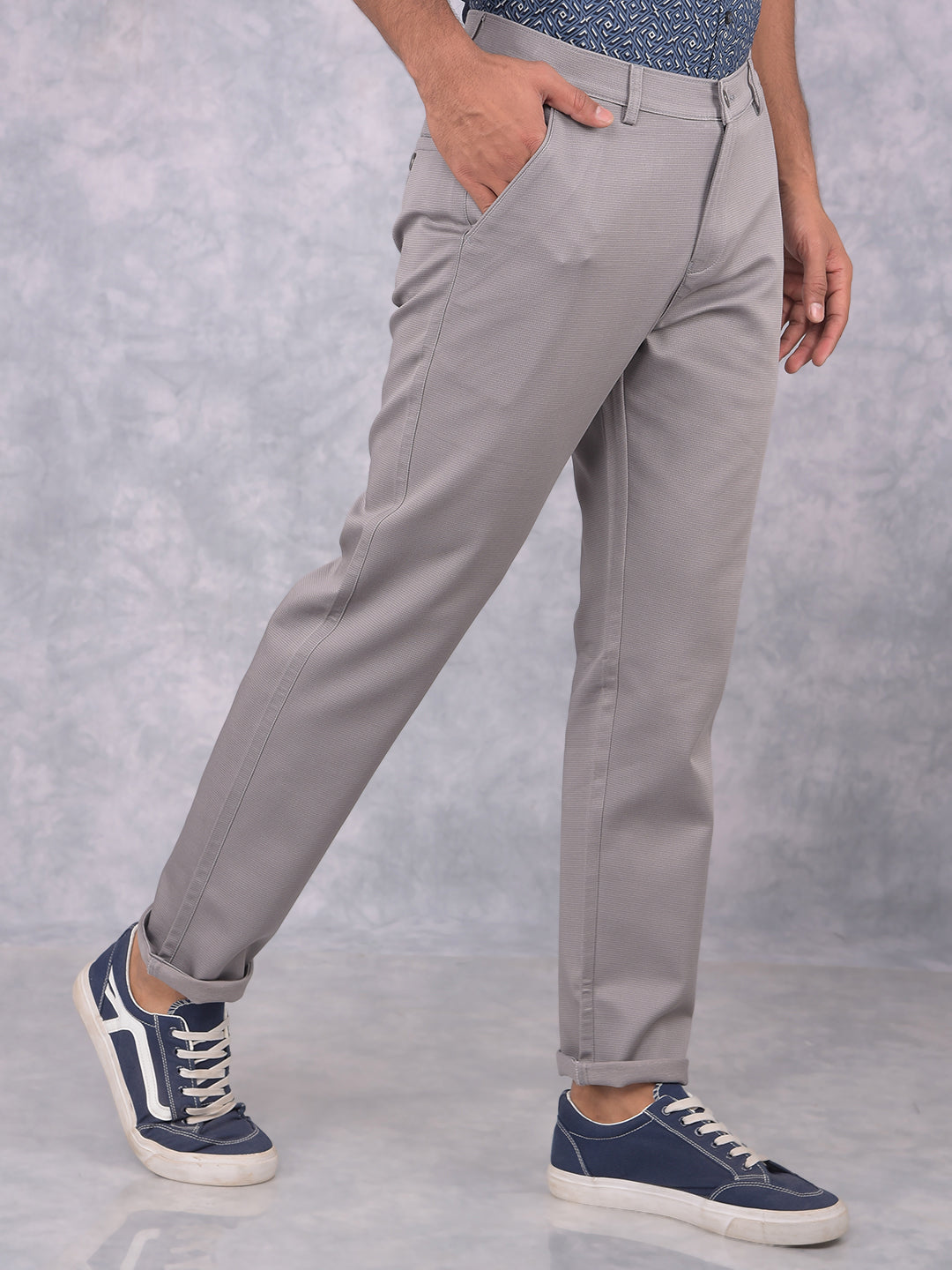 Grey Trousers-Men Trousers-Crimsoune Club