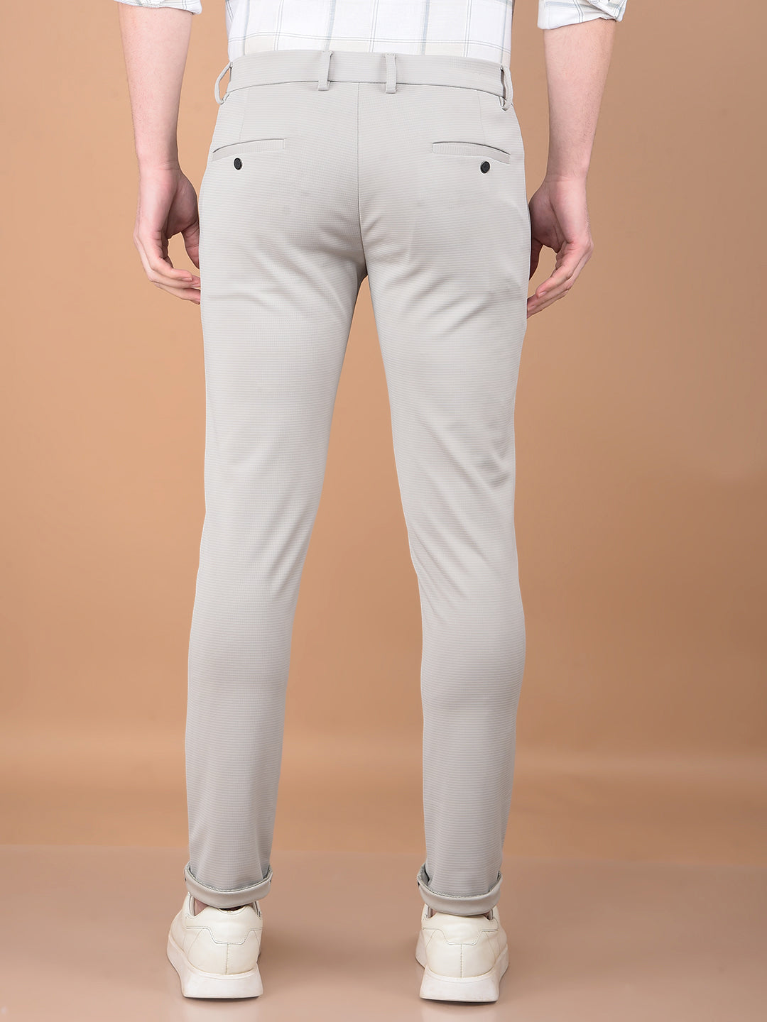 Grey Knitted Trousers-Men Trousers-Crimsoune Club