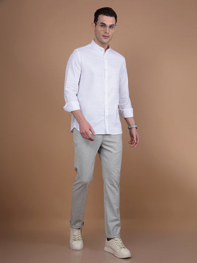 Grey Printed Trousers-Men Trousers-Crimsoune Club