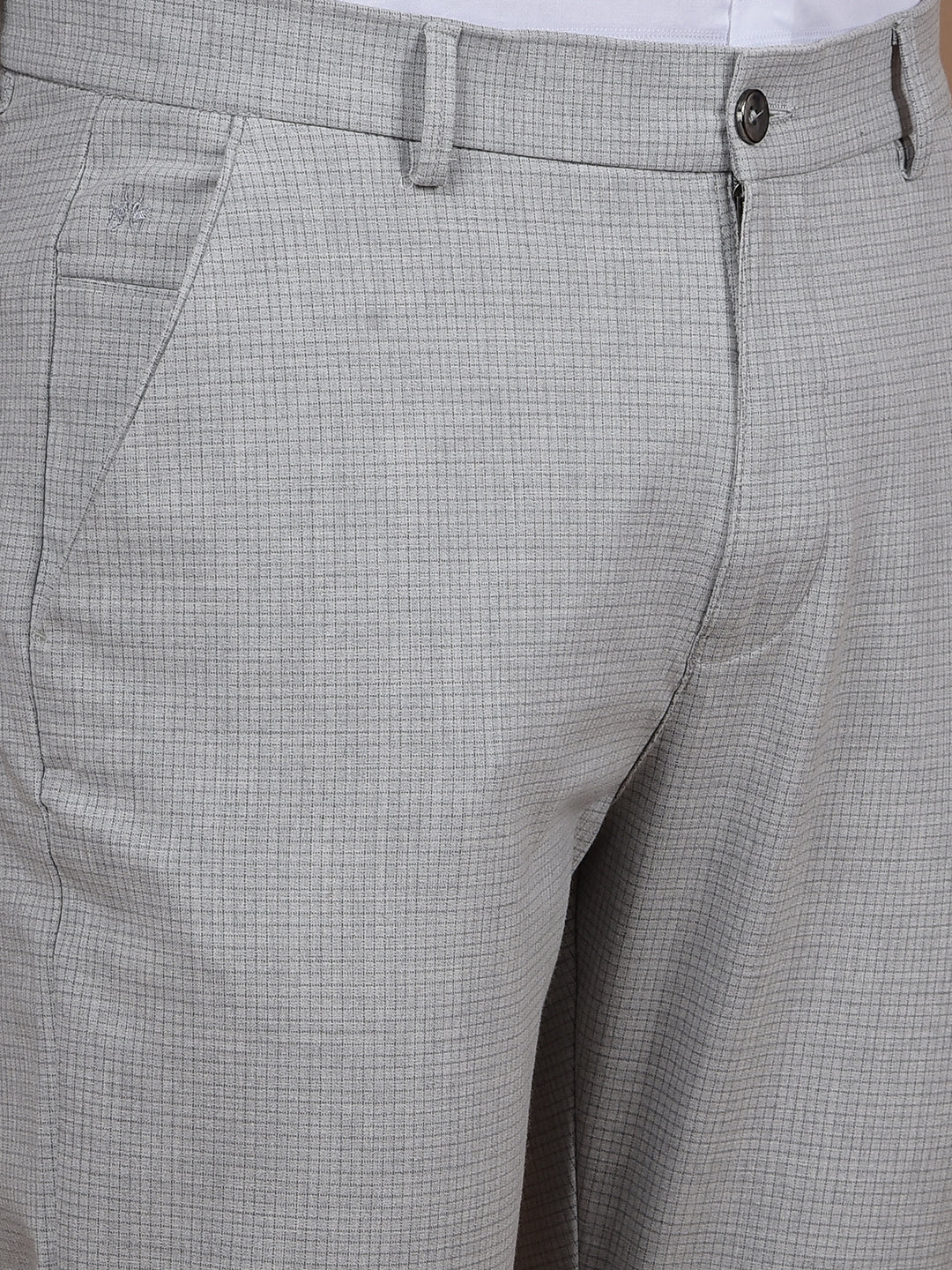 Grey Printed Trousers-Men Trousers-Crimsoune Club