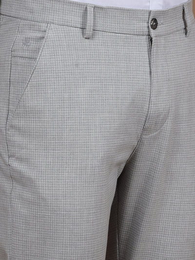 Grey Printed Trousers-Men Trousers-Crimsoune Club