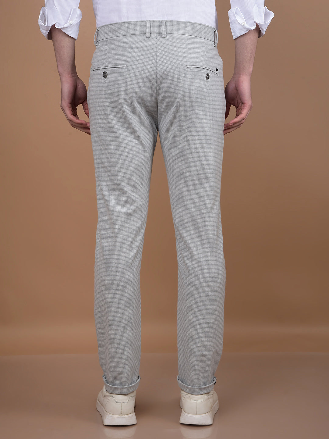 Grey Printed Trousers-Men Trousers-Crimsoune Club