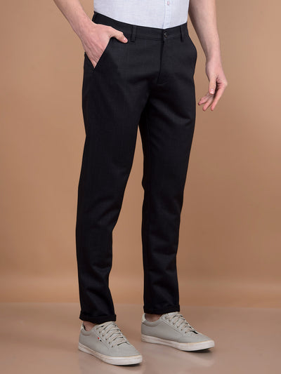 Navy Blue Printed Trousers