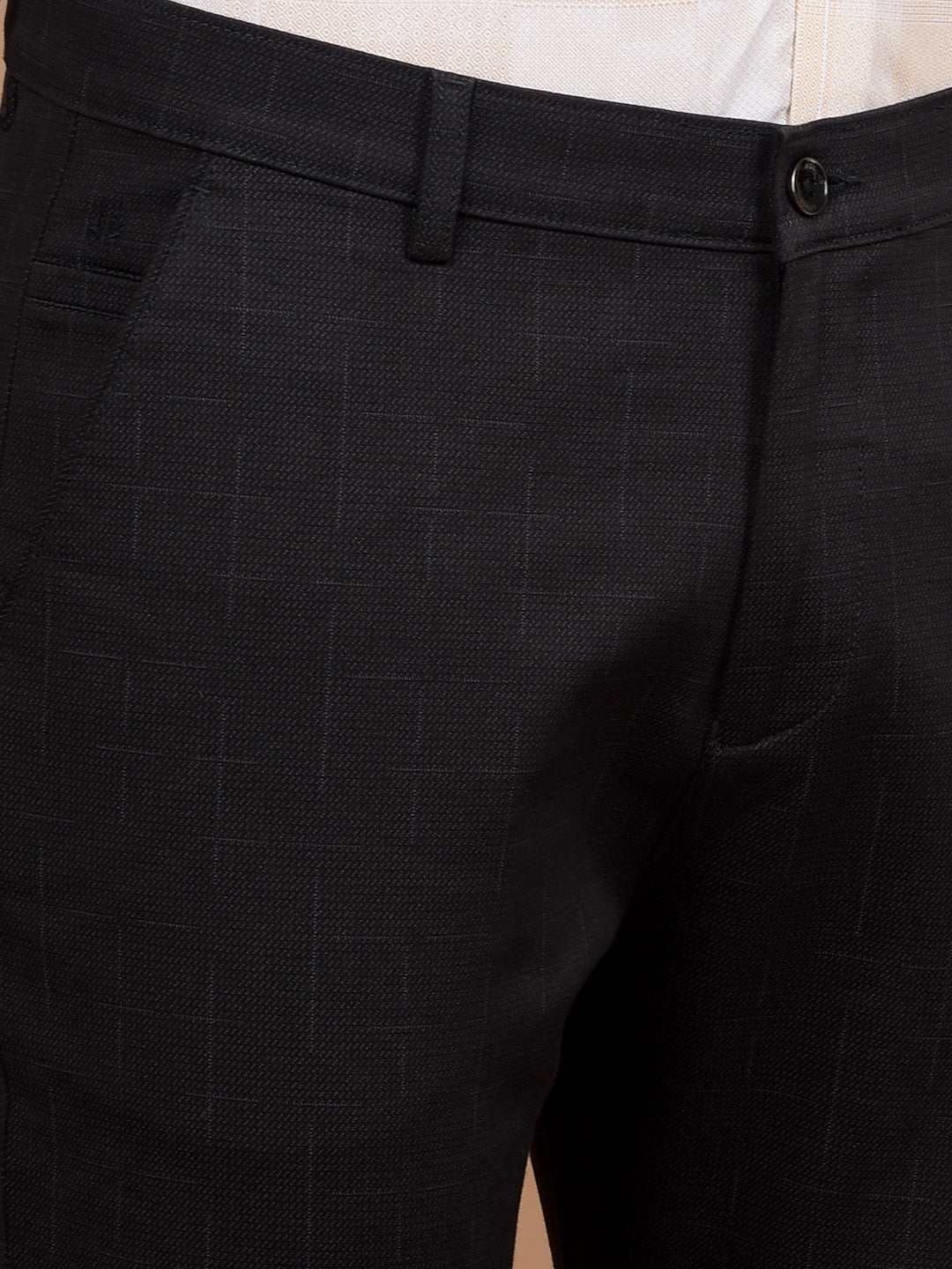 Black Printed Trousers-Men Trousers-Crimsoune Club