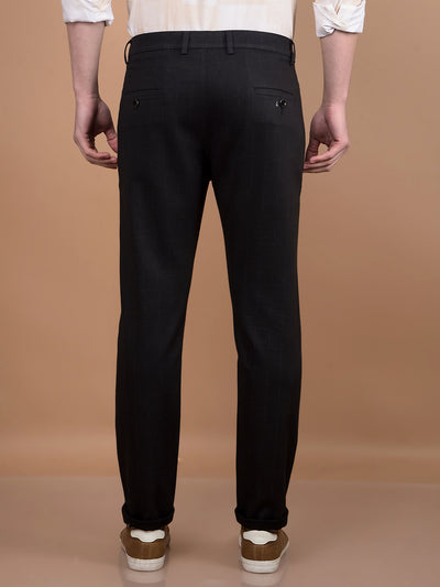 Black Printed Trousers-Men Trousers-Crimsoune Club