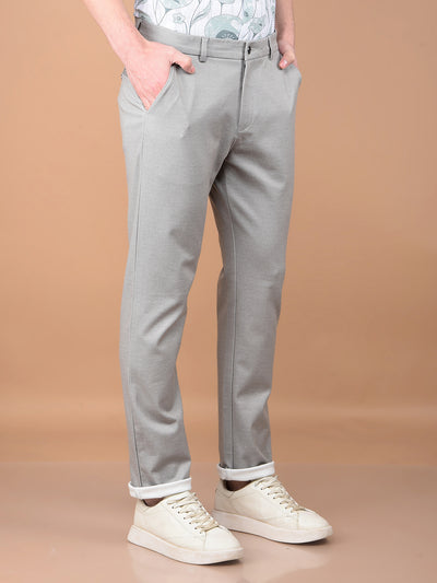 Grey Printed Trousers-Men Trousers-Crimsoune Club