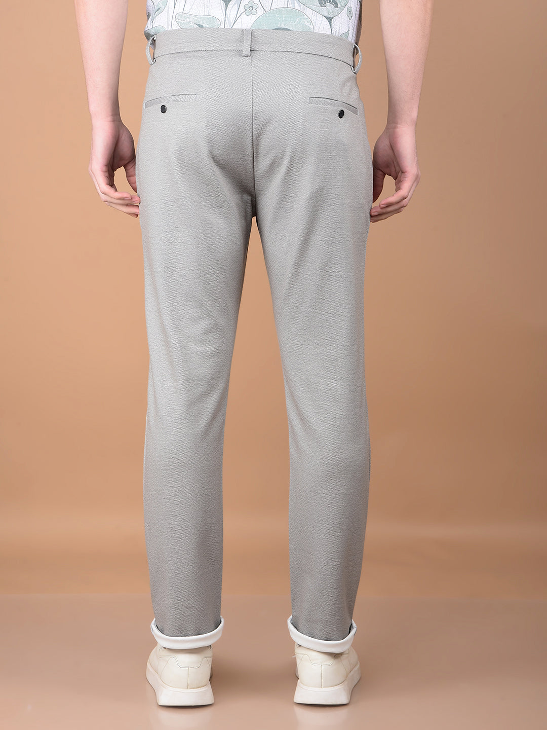 Grey Printed Trousers-Men Trousers-Crimsoune Club