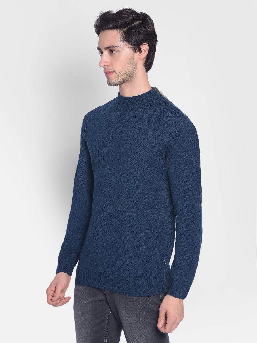 Navy Blue Sweater-Men Sweaters-Crimsoune Club