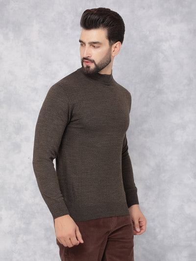 Brown Sweater-Men Sweaters-Crimsoune Club