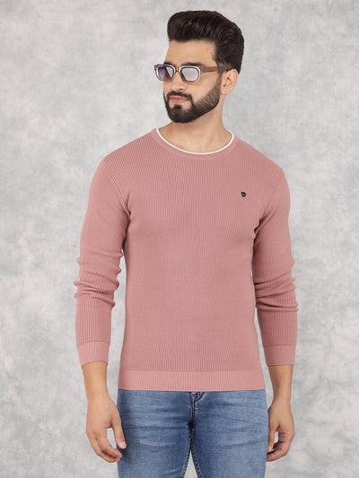 Pink Sweater-Men Sweaters-Crimsoune Club