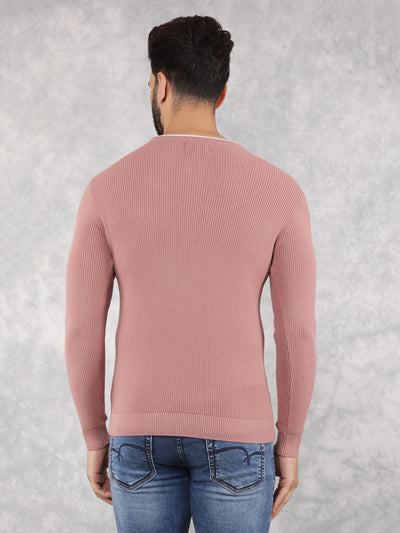 Pink Sweater-Men Sweaters-Crimsoune Club