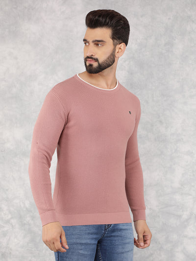 Pink Sweater-Men Sweaters-Crimsoune Club