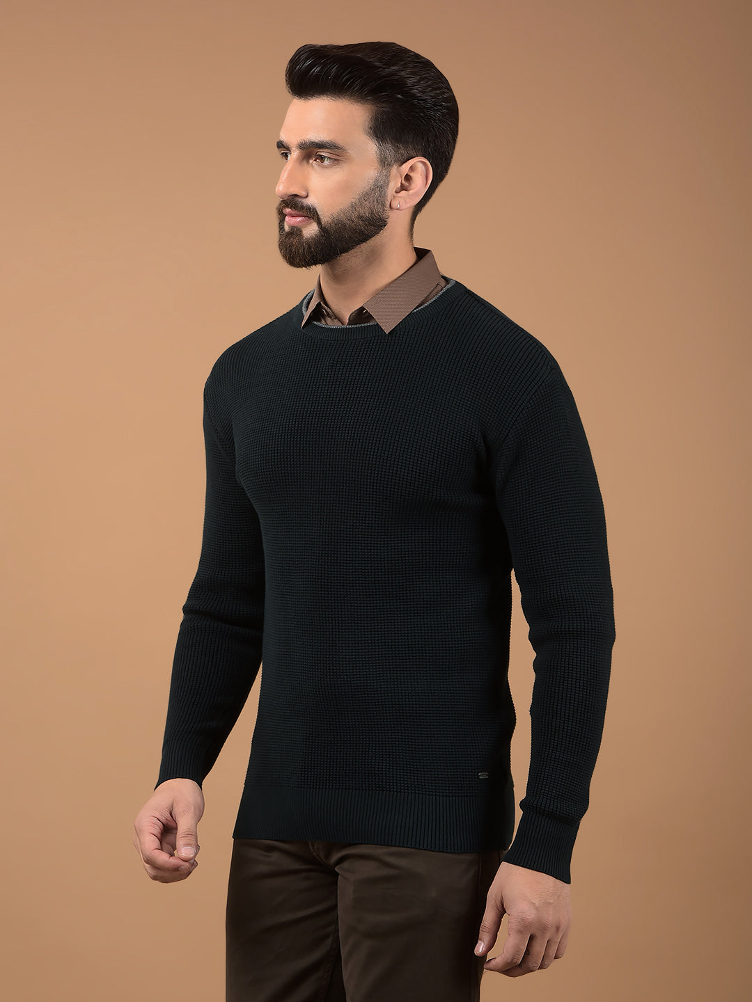 Green 100% Cotton Sweater