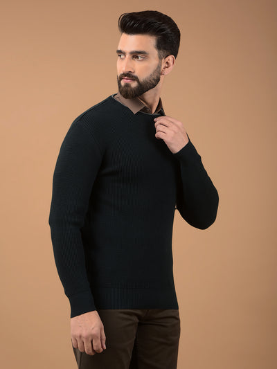 Green 100% Cotton Sweater