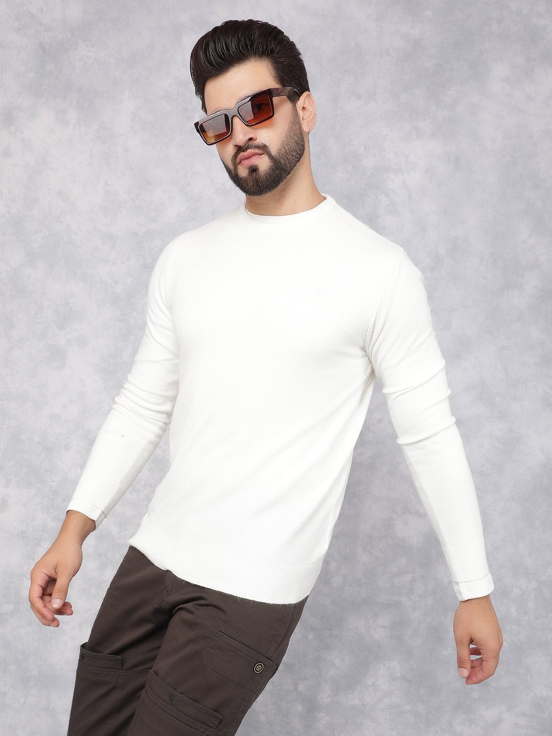 White Sweater-Men Sweaters-Crimsoune Club