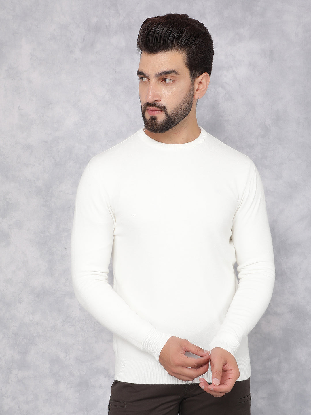 White Sweater-Men Sweaters-Crimsoune Club