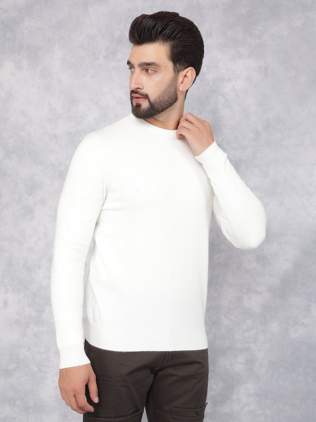 White Sweater-Men Sweaters-Crimsoune Club