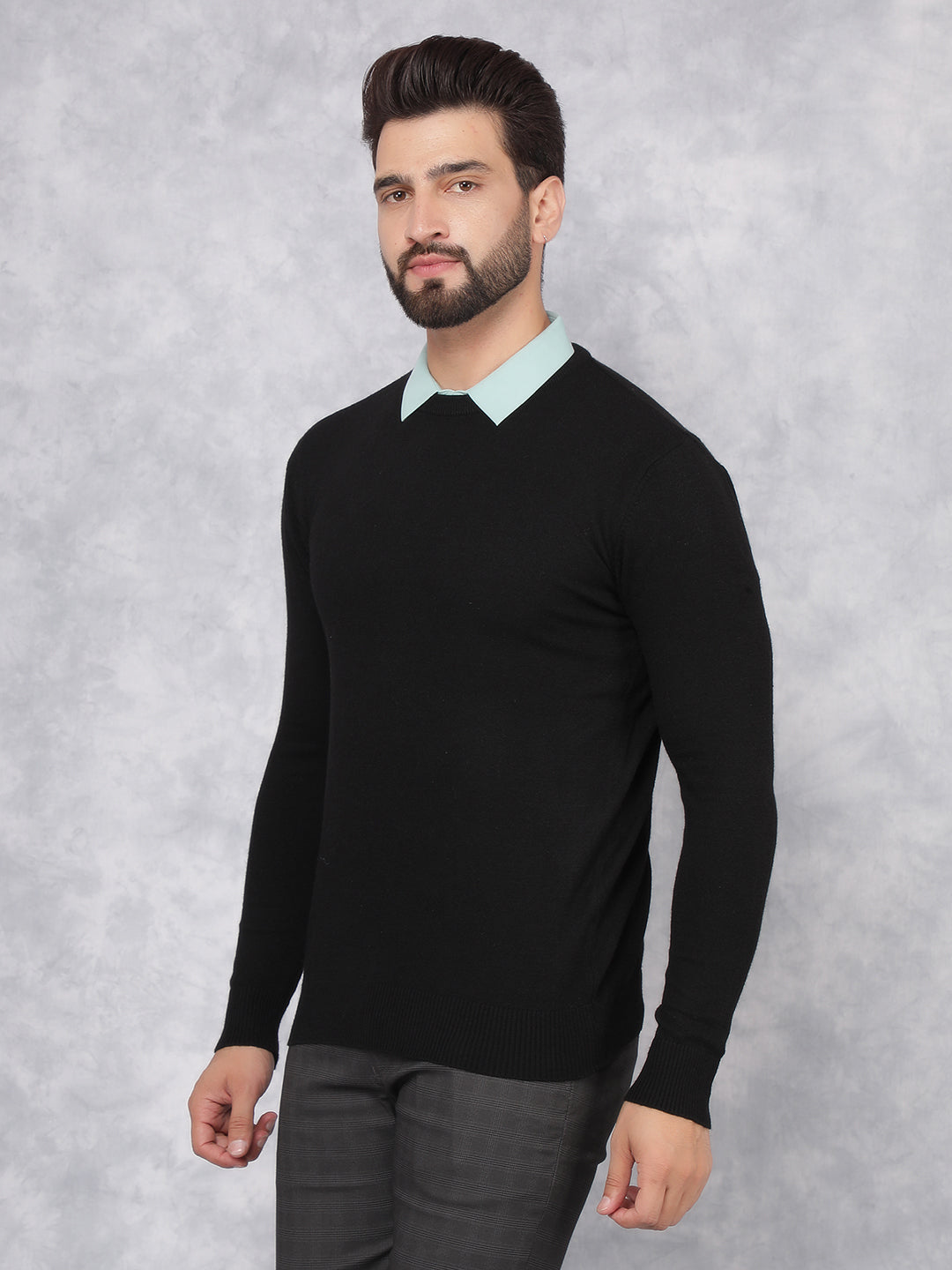 Black Sweater-Men Sweaters-Crimsoune Club