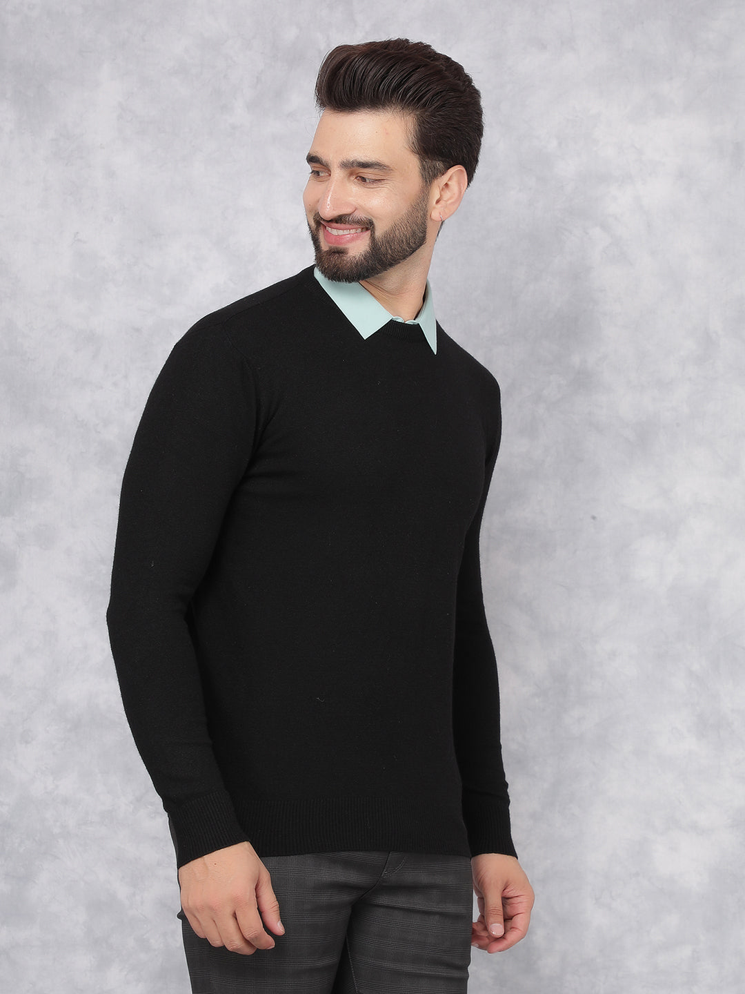 Black Sweater-Men Sweaters-Crimsoune Club