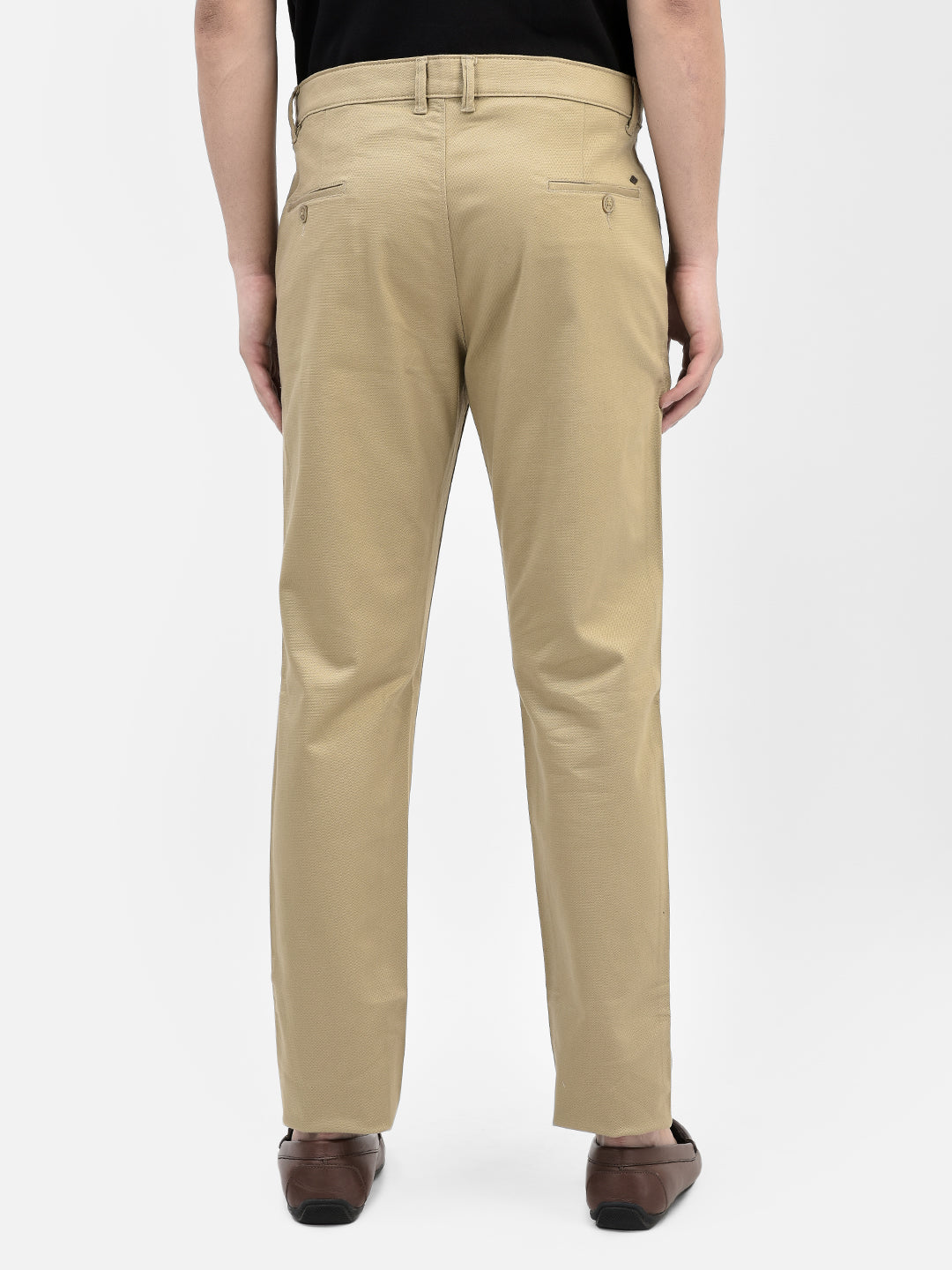 Beige Chinos Trousers-Men Trousers-Crimsoune Club