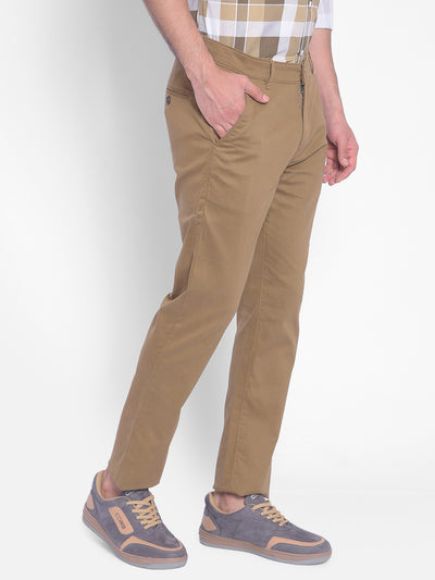 Brown Printed Trouser-Men Jeans-Crimsoune Club